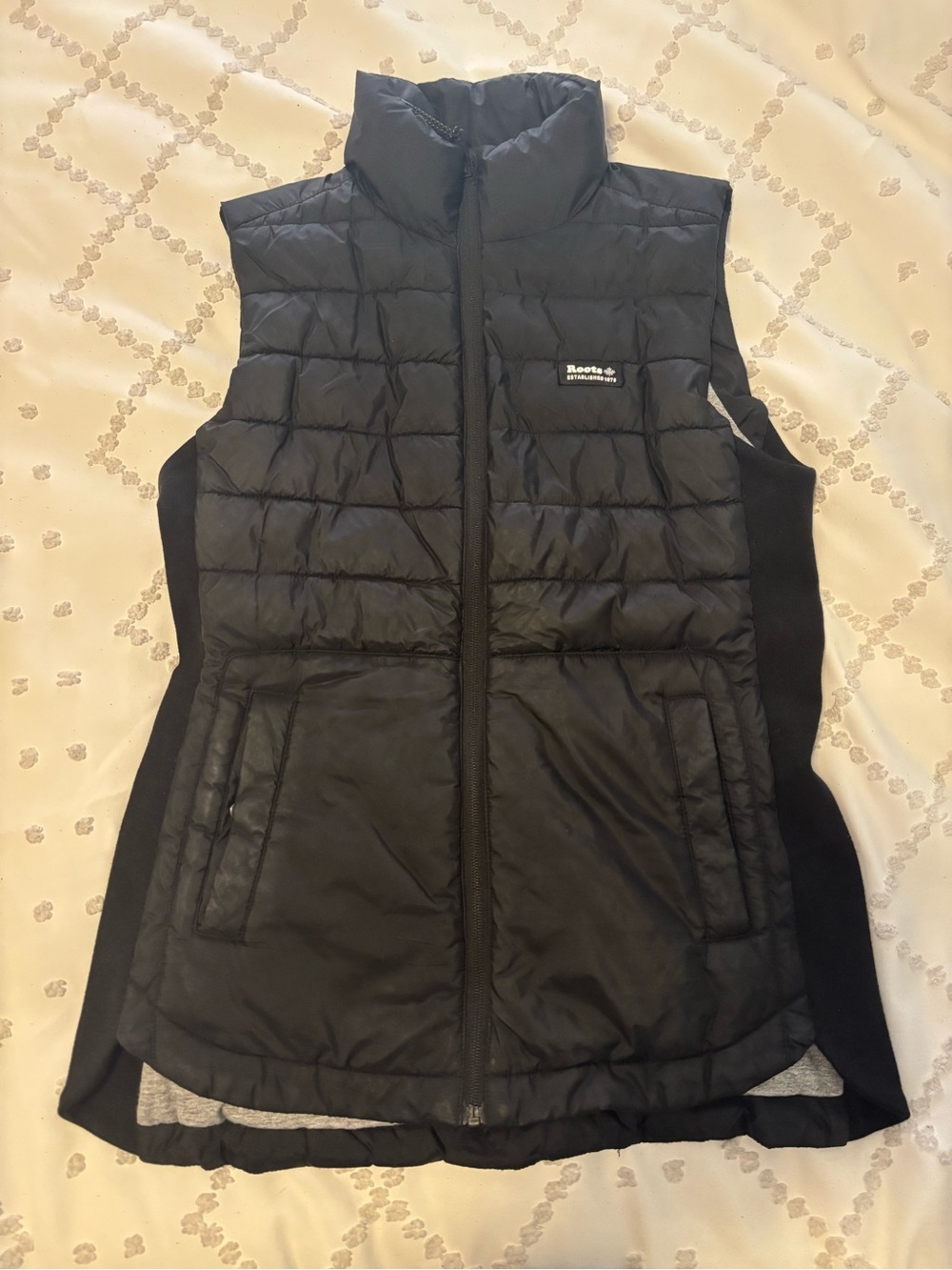 Roots Black Quilted Puffer Vest - Cabin To City